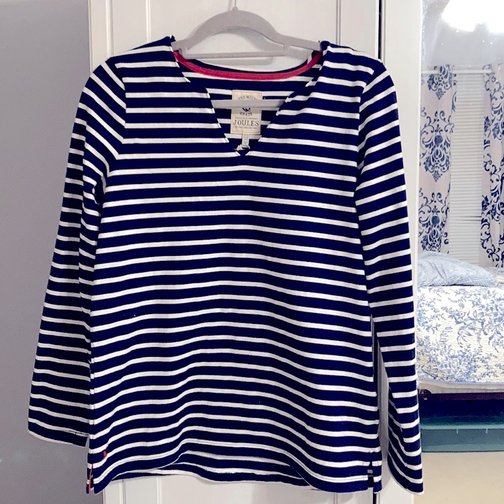 Joules Harbour Notch Neck Jersey Top